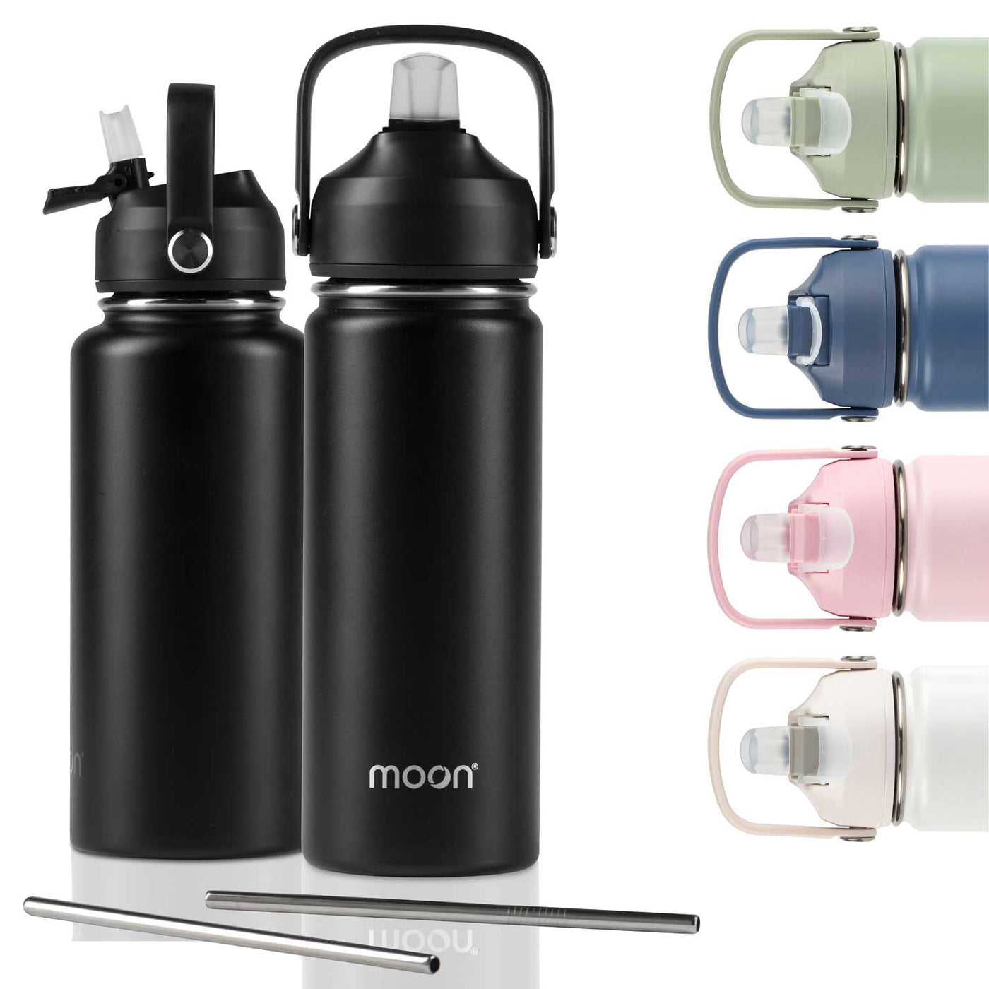 Insulated Water Bottle With Straw Moon Bottles Australia