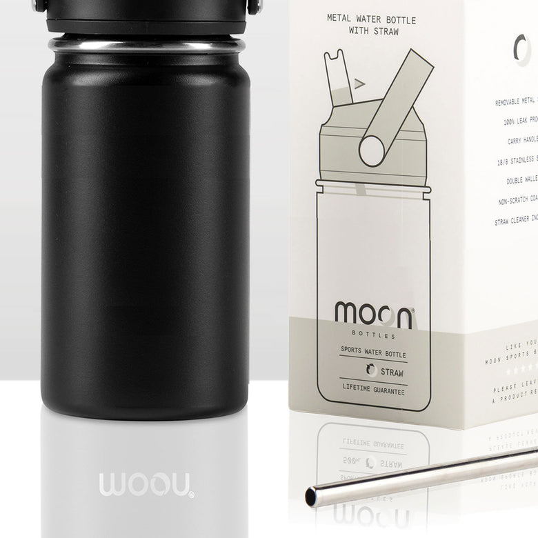 Water Bottle with Straw Lid