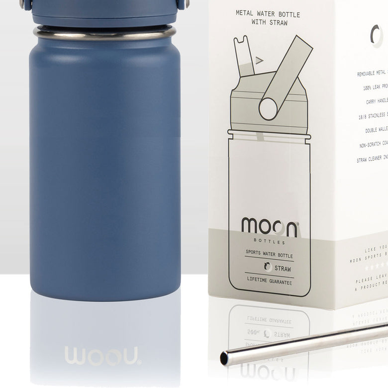 Water Bottle with Straw Lid
