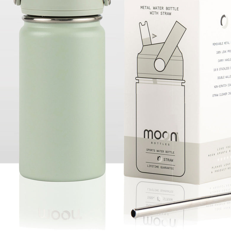 Water Bottle with Straw Lid