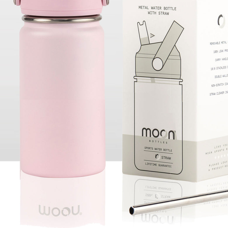 Water Bottle with Straw Lid