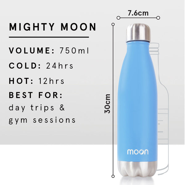 Moon Bottle 750ml - Insulated, Stainless Steel Water Bottles