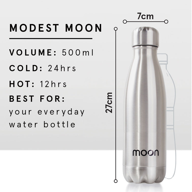 Moon Bottle 500ml - Insulated, Stainless Steel Water Bottles