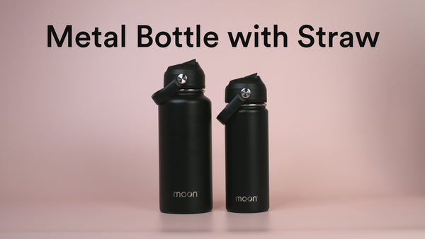 Water Bottle with Straw Lid